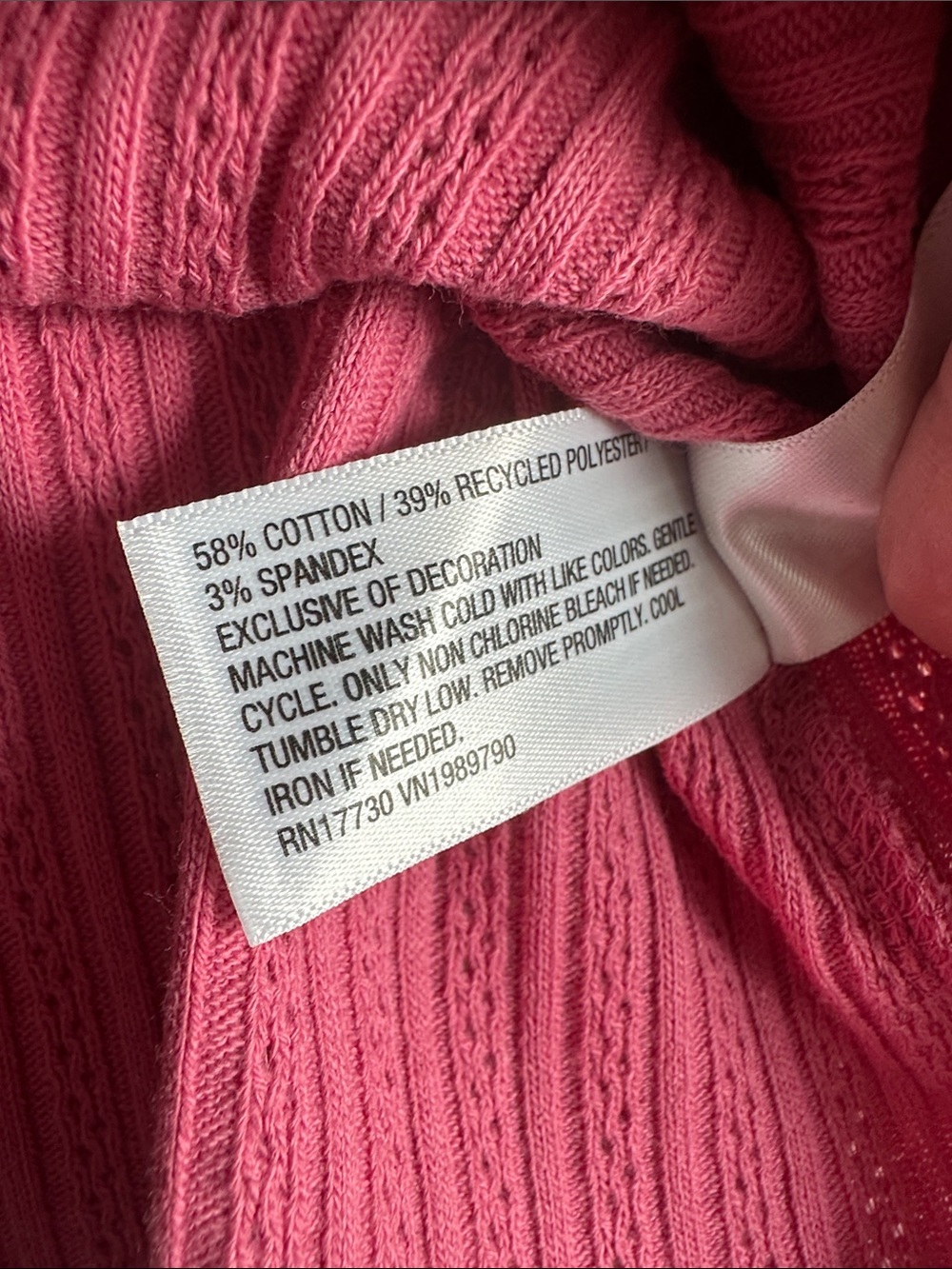 Universal Thread Rose Ribbed Tank in Fuchsia - Picture 5 of 6